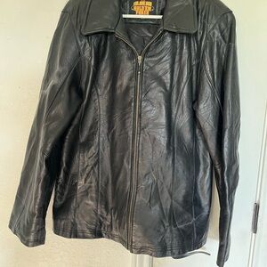 Men's Classic Black Leather Jacket